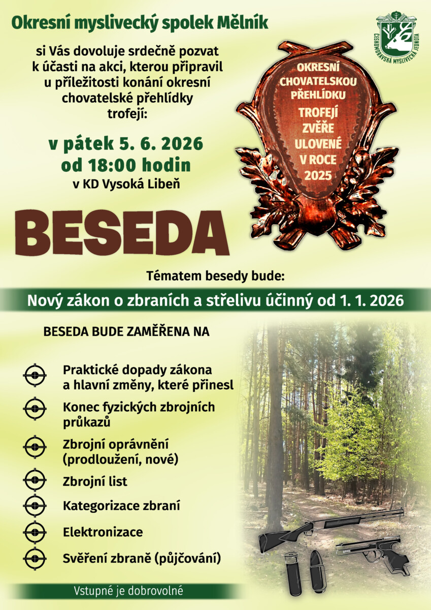 BESEDA – NOVÝ ZÁKON O ZBRANÍCH